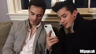 Muscle gay triplet with cumshot